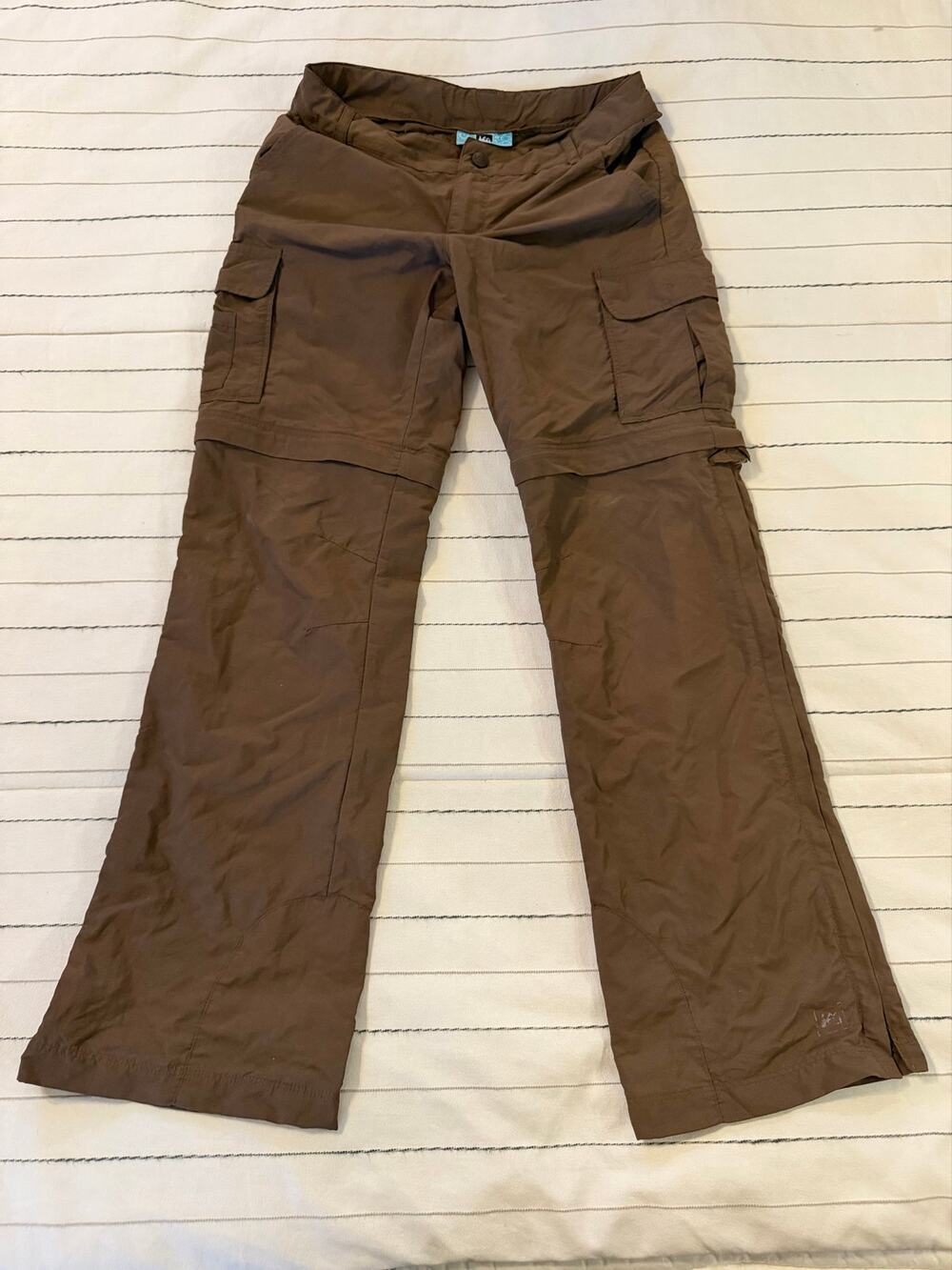 REI Girls Co-op Sahara Convertible Zip Off Pants Brown - M 10/12